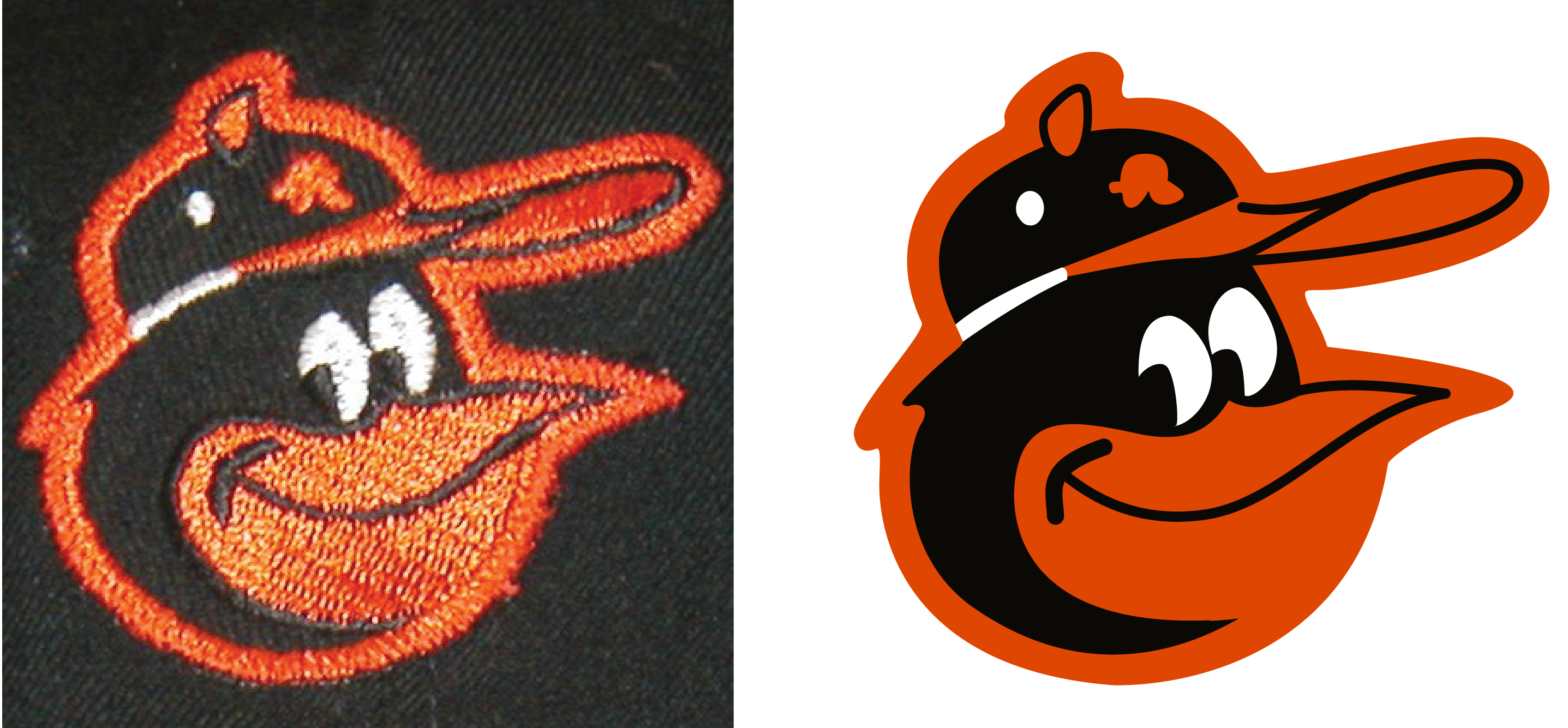 Baltimore Orioles Cartoon Bird Cap Logos